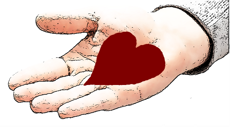 das Herz in der Hand tragen - носить сердце в руке
